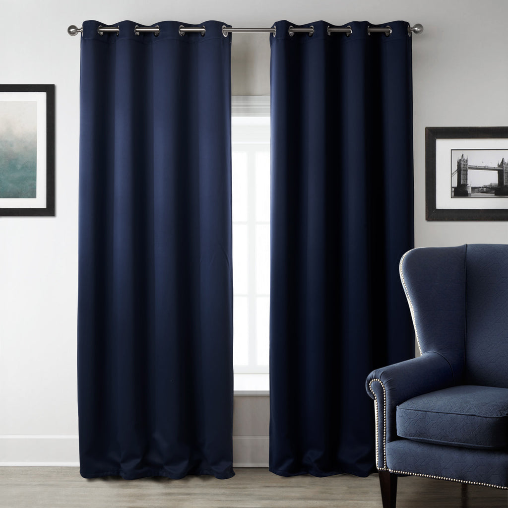 Navy Blackout Curtain Panel
