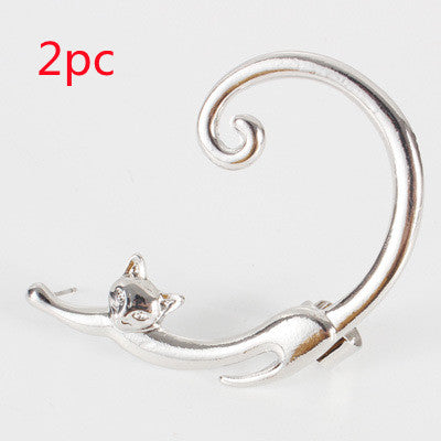Punk Cat Ear Cuff Earring