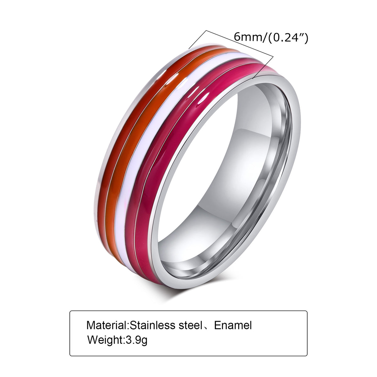 Rainbow Titanium Steel Ring