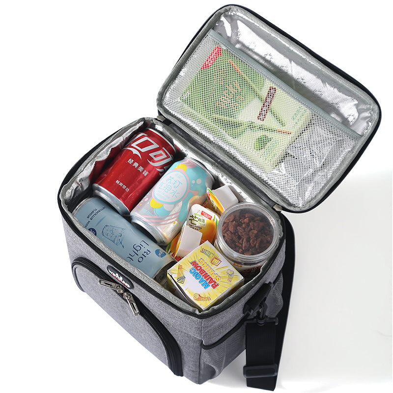 Large Insulated Double Lunch Bag