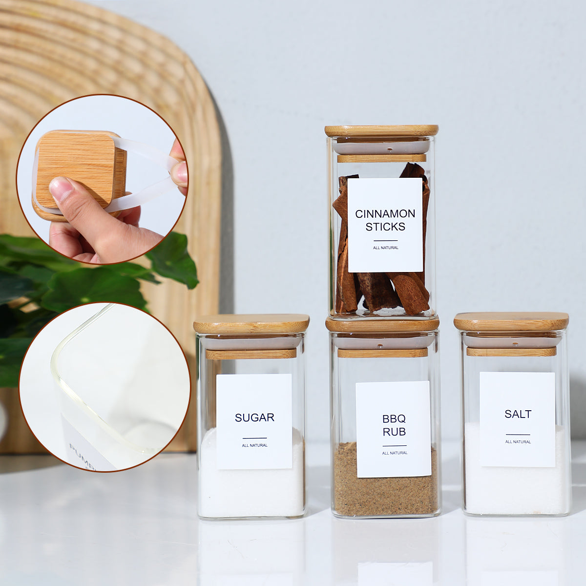 Glass Spice Jar Set (12 pcs)