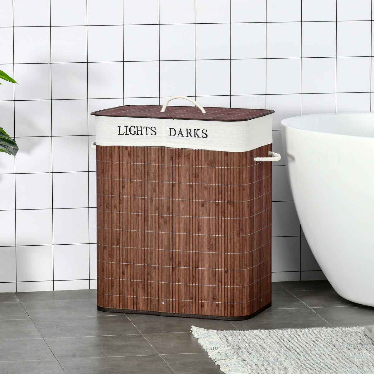 Bamboo Laundry Hamper with Lid