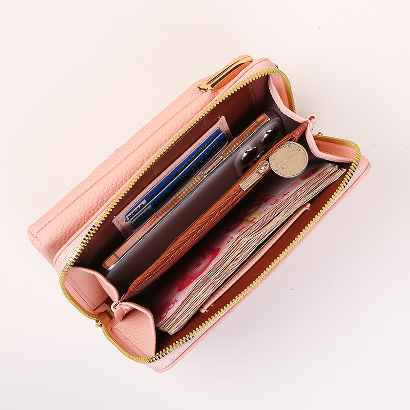 Embroidered Crossbody Phone Wallet