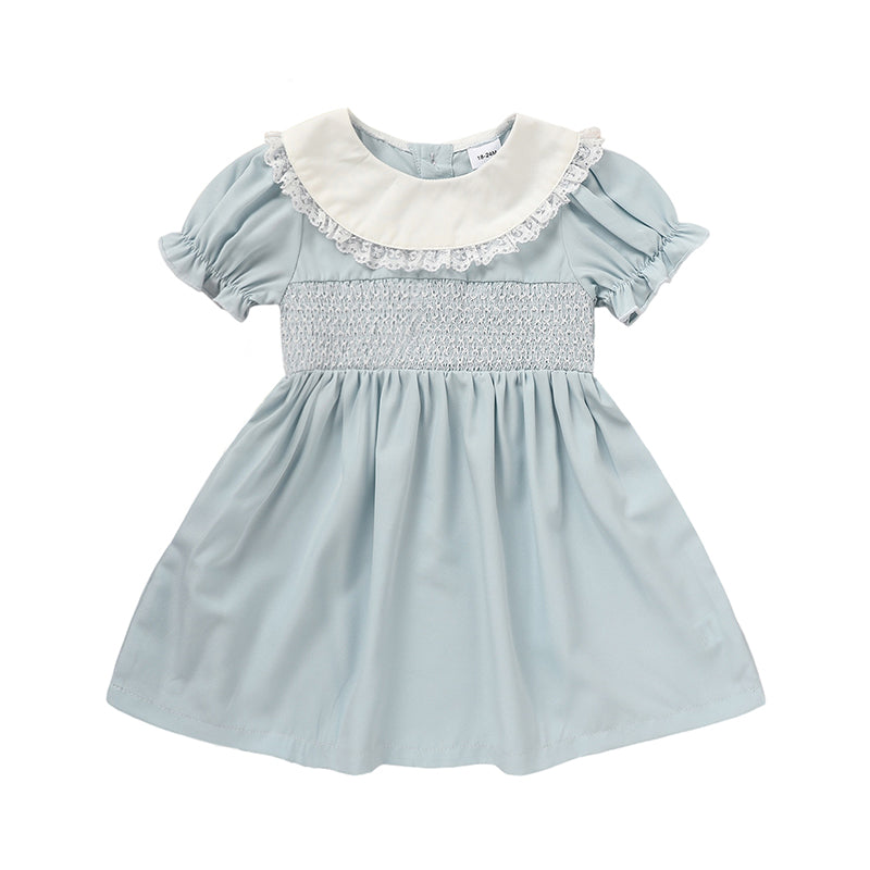 Toddler Smocked Puff-Sleeve Dress