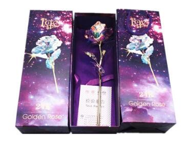 Gold-Foil Rose with Light-Up Stand