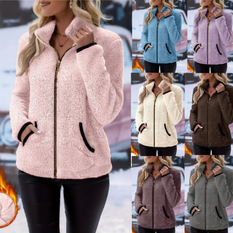 Double-Sided Fleece Hooded Jacket