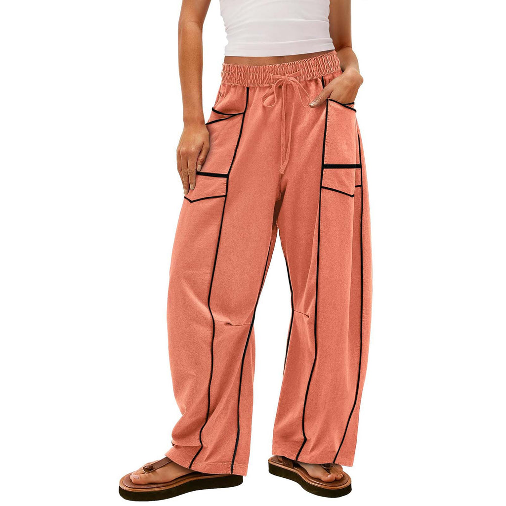 Striped Wide-Leg Sweatpants
