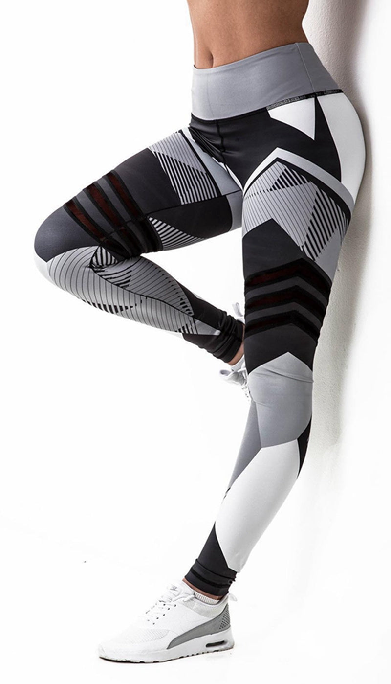 Reflective Print Yoga Leggings