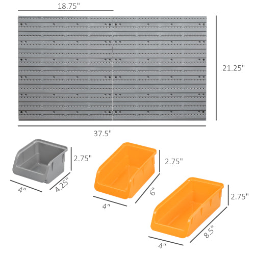 44-Piece Pegboard Tool Organizer Kit