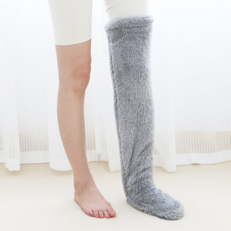 Fuzzy Over-the-Knee Socks