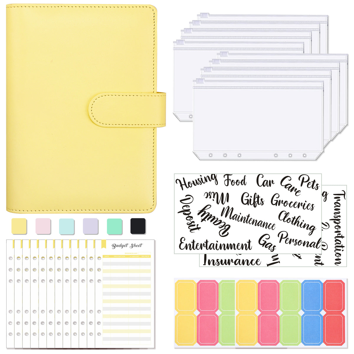 A6 Budget Binder with Cash Envelopes