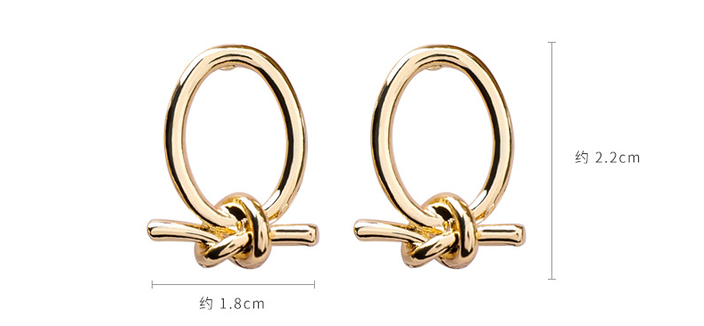 Knotted Oval Stud Earrings