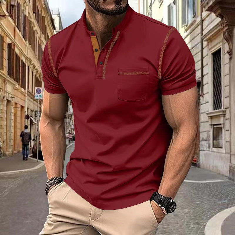 Men's Knit Henley Polo