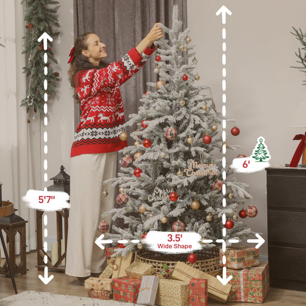 Flocked Christmas Tree