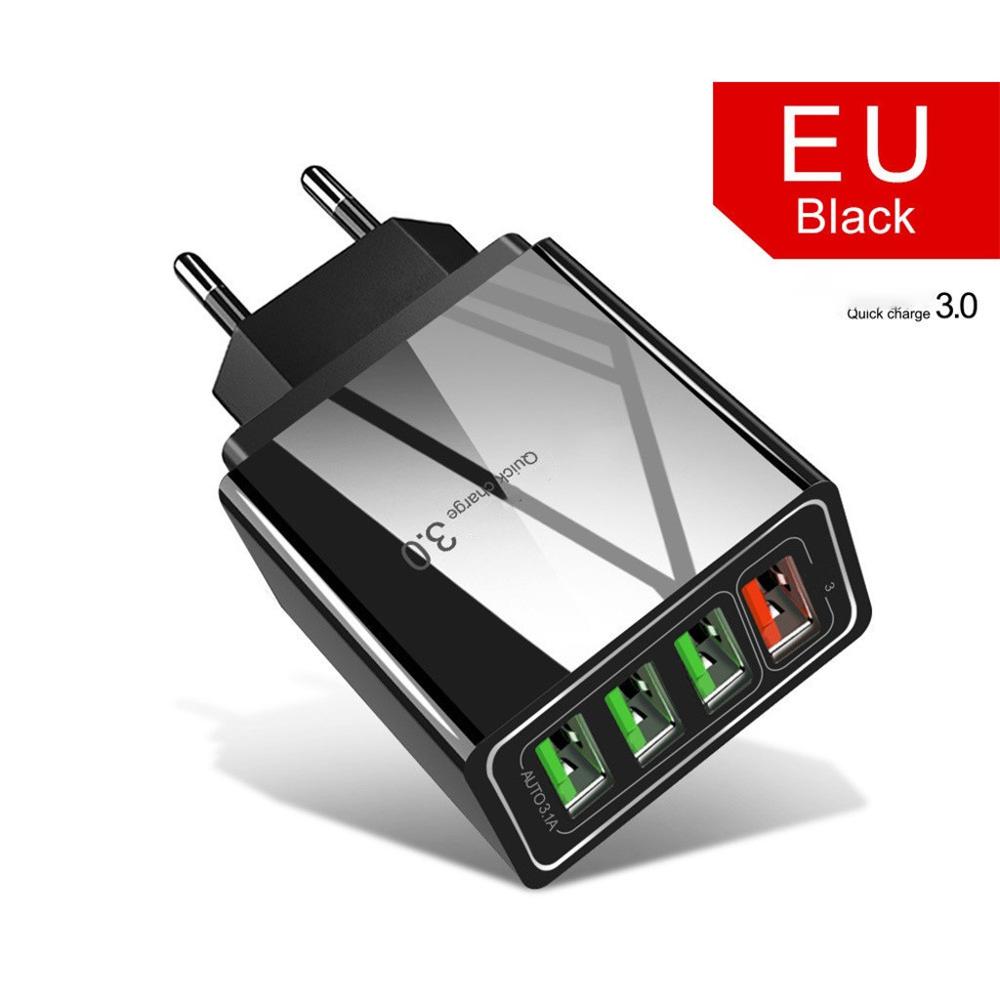 4-Port USB Wall Charger with LED