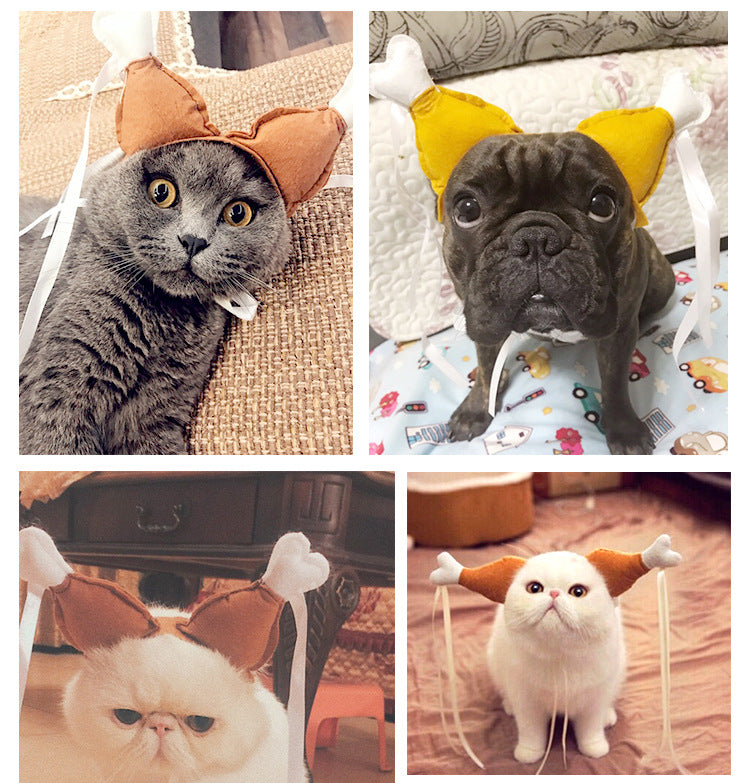 Chicken Drumstick Pet Hat