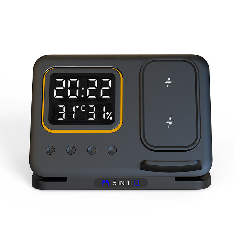 5-in-1 Wireless Charger with Alarm Clock