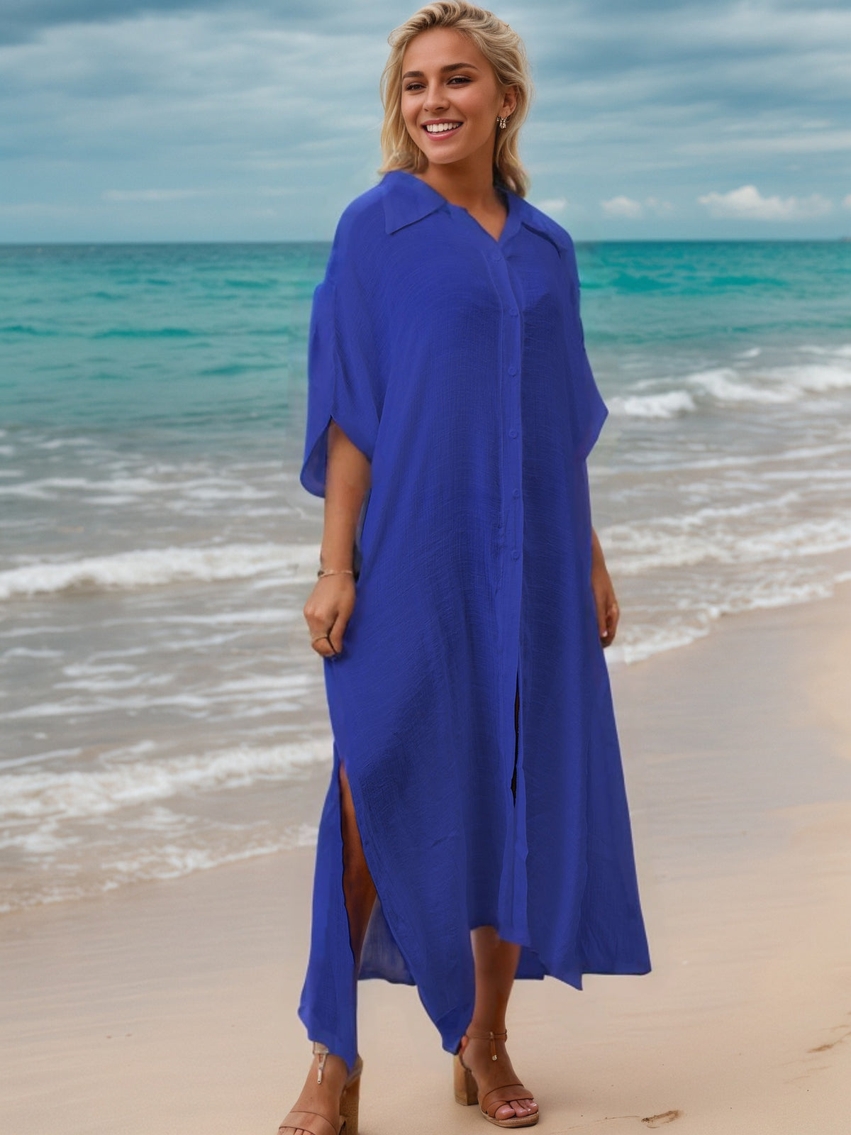Women's Long Shirt Beach Cover-Up