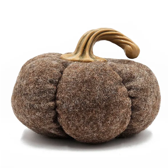 Brown Fabric Pumpkins (Set of 3)