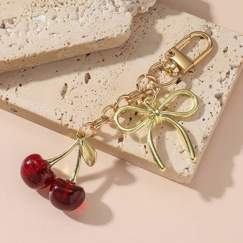 Glossy Cherry Keychain
