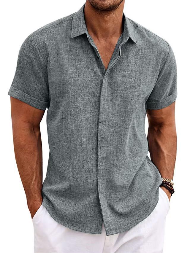 Men's Linen-Look Loose T-Shirt