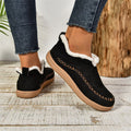 Plush-Lined Suede Ankle Snow Boots