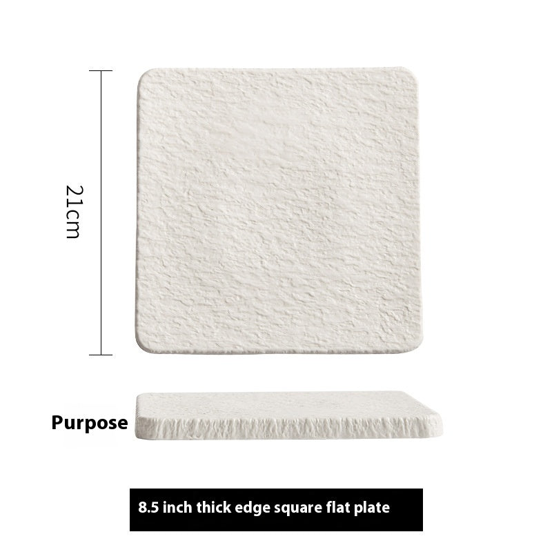 Mocha Rock Square Plate