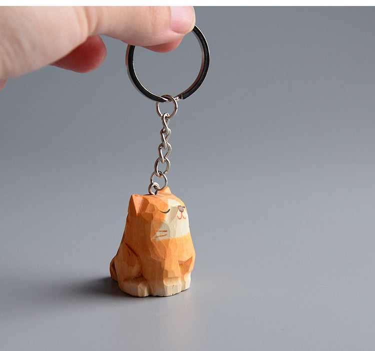 Hand-Carved Wooden Animal Figurine