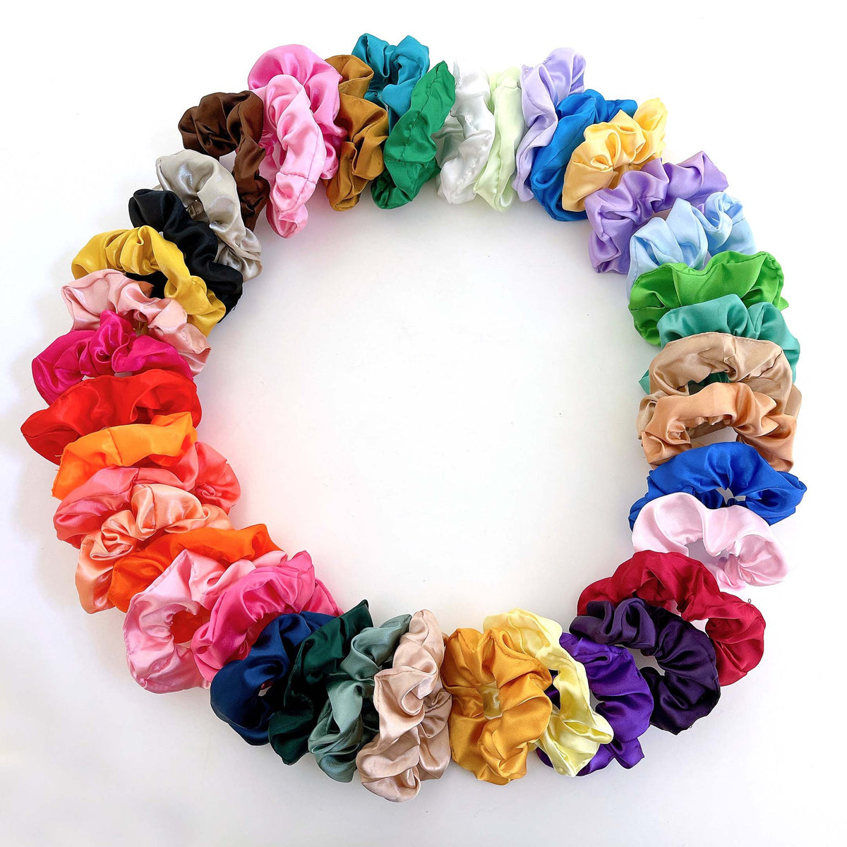 Solid Color Scrunchies (Up to 40-Pack)
