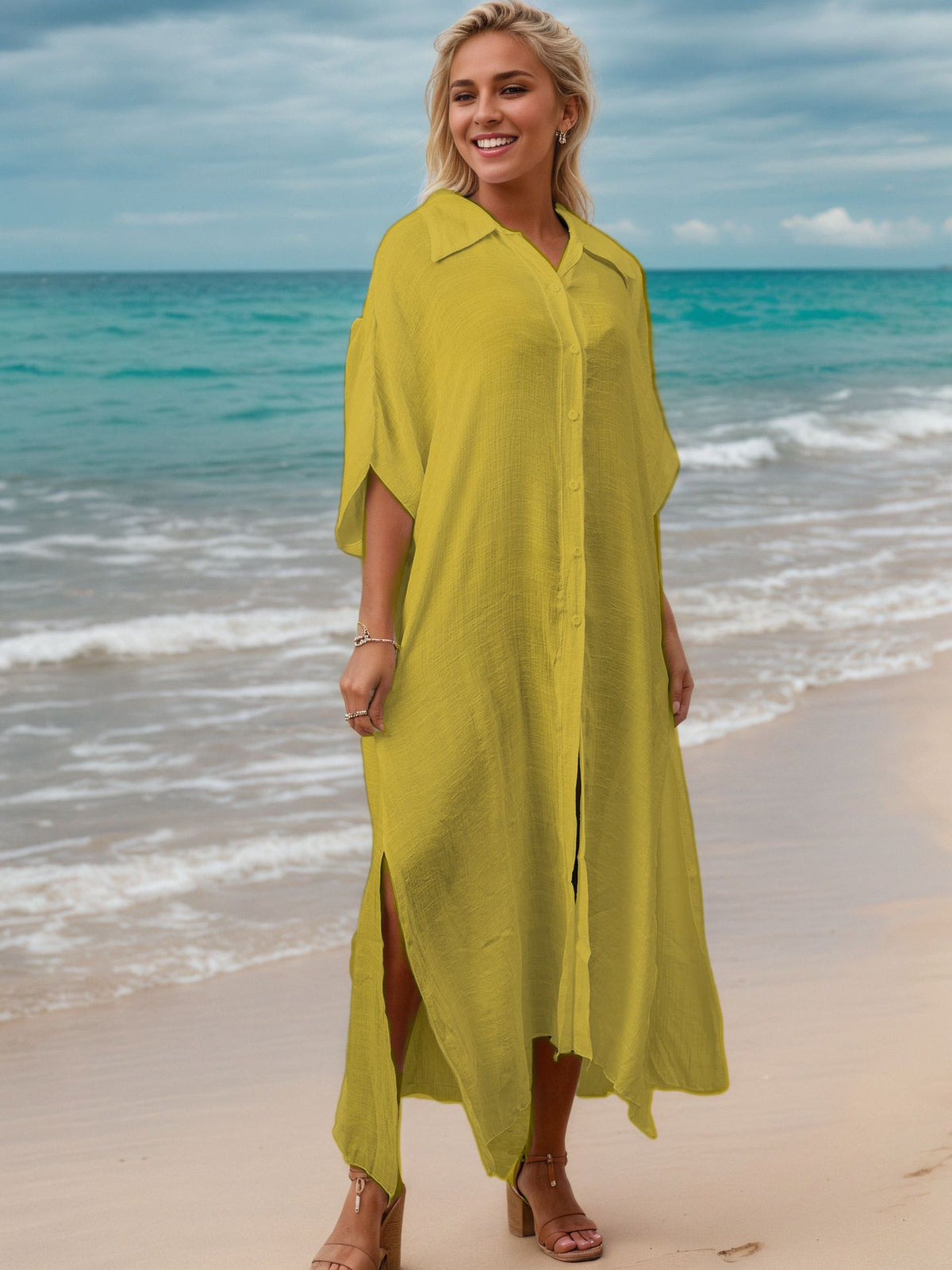 Women's Long Shirt Beach Cover-Up