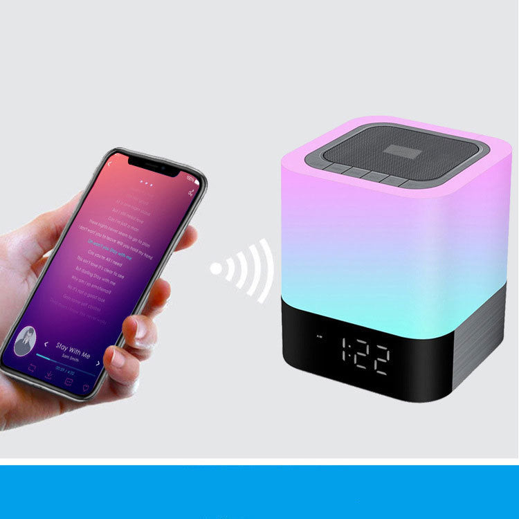 Bluetooth Speaker with Night Light & Clock