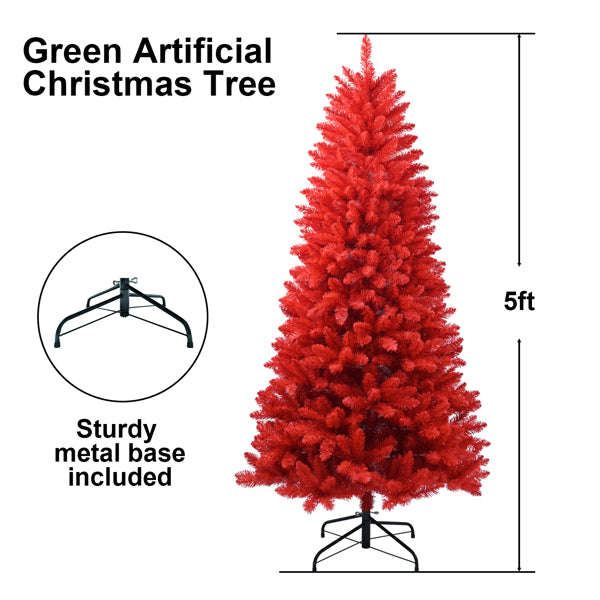 5 ft Red Christmas Tree