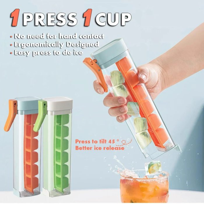 Press-Release Ice Tray with Bin