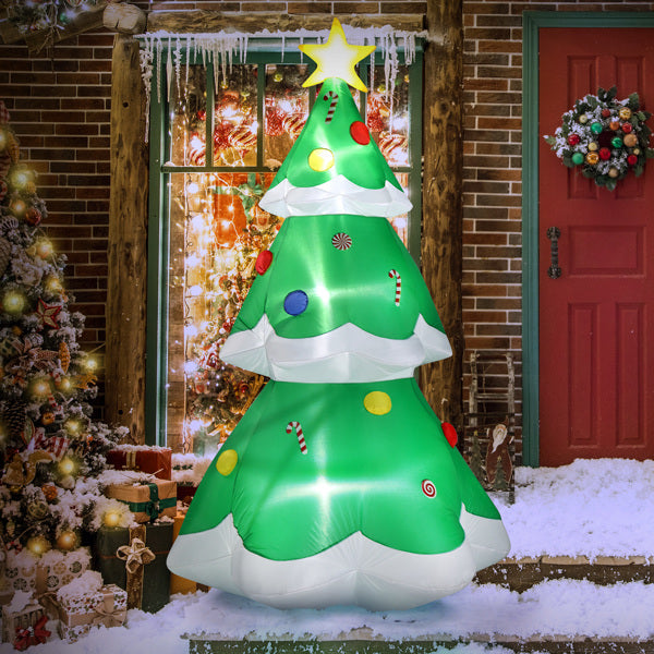 6.9 ft Inflatable Christmas Tree with Lights