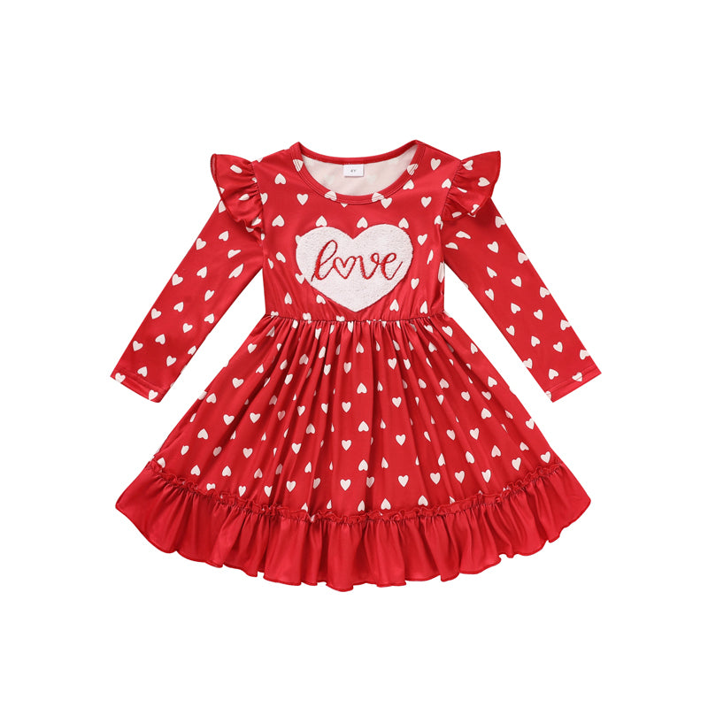 Toddler "LOVE" Embroidered Heart Dress