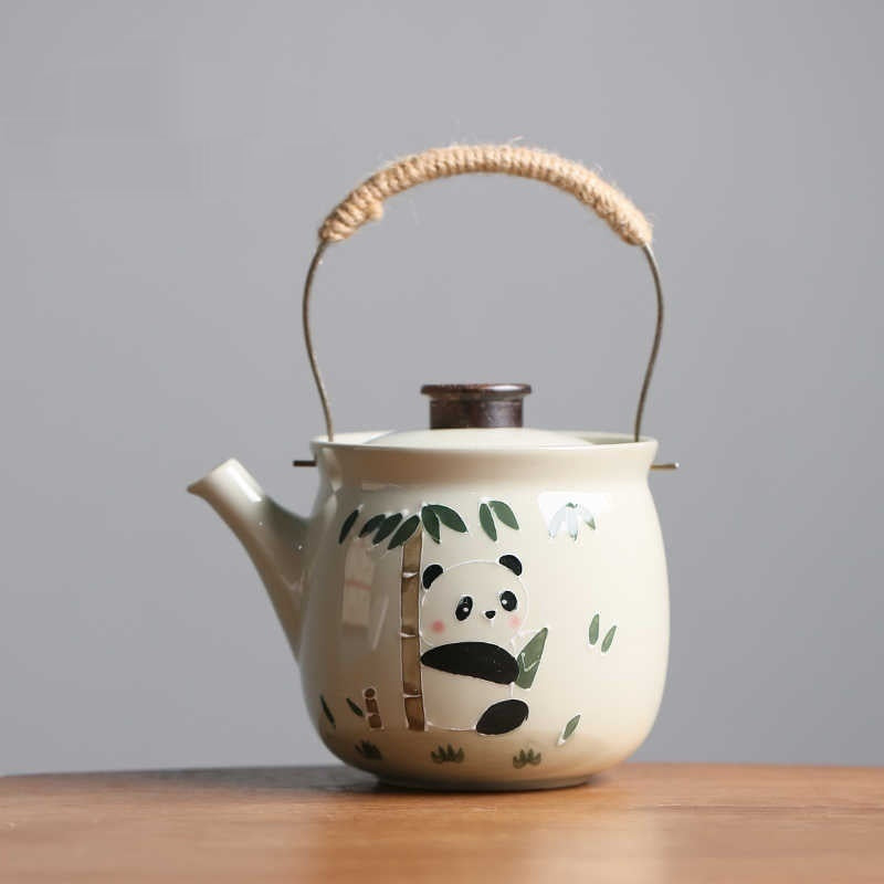 Hand-Painted Panda Teapot