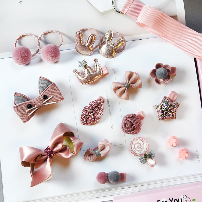 Girls' Hair Accessories Set (18 Pieces)