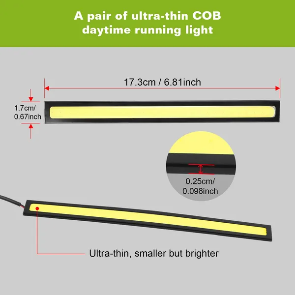 LED Daytime Running Light Strips (2-Pack)