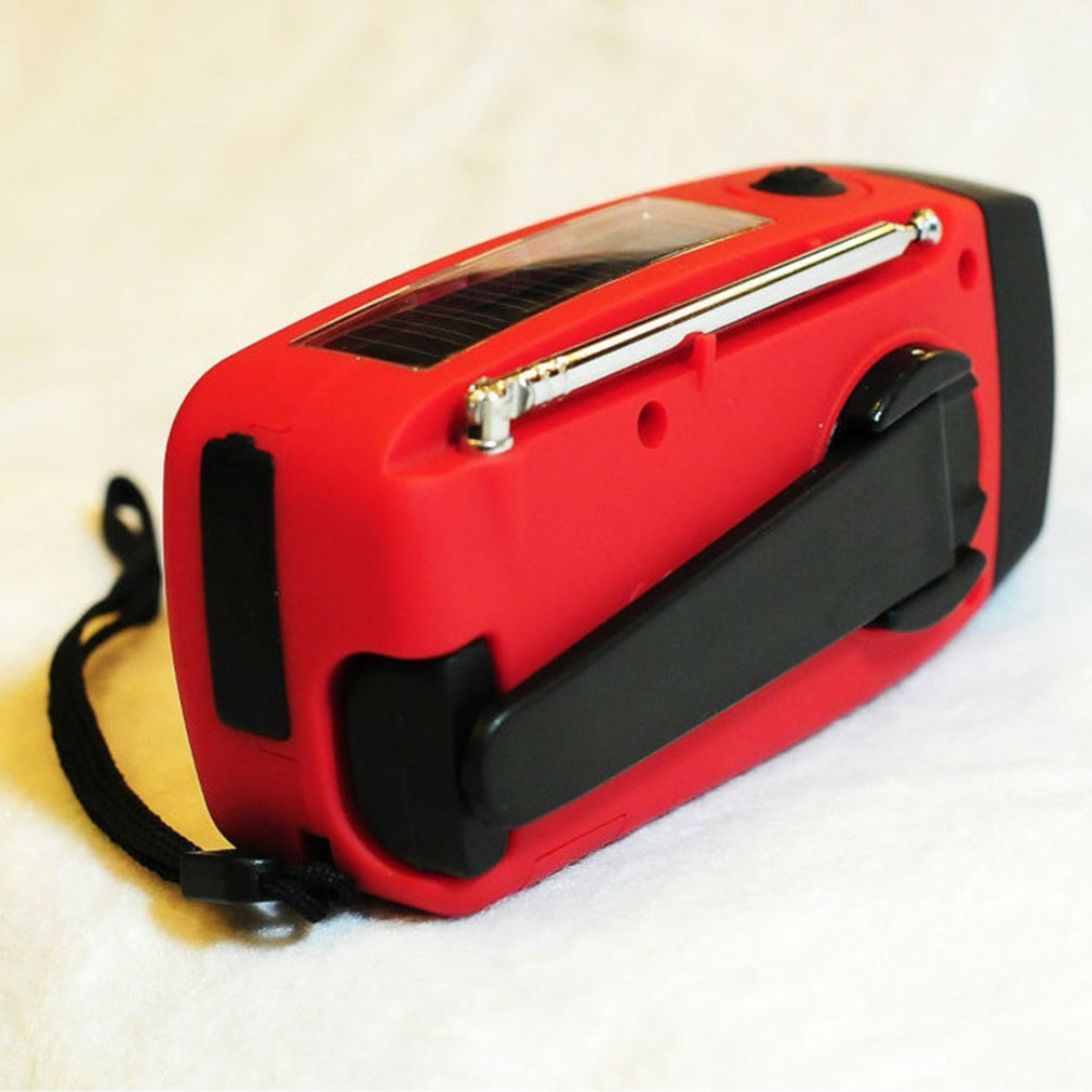 Solar Hand-Crank Emergency Radio & Flashlight