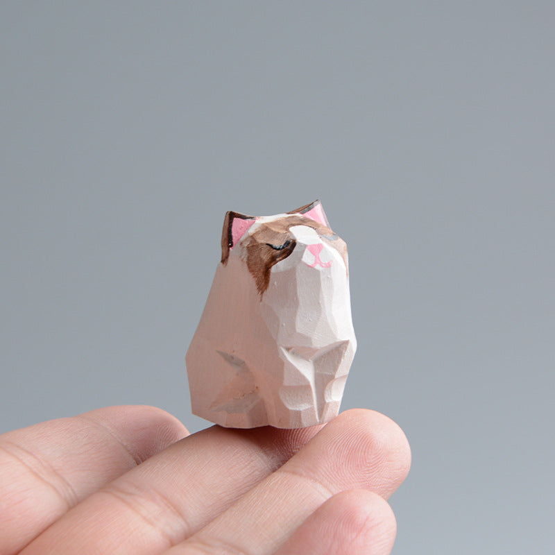 Hand-Carved Wooden Animal Figurine