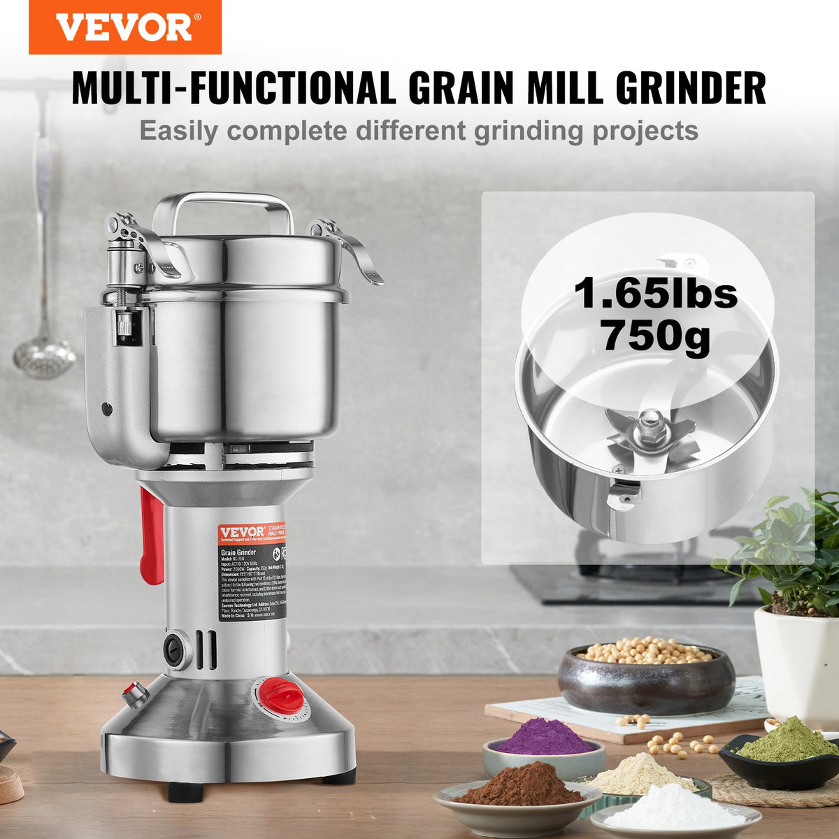 750 g Electric Grain & Spice Mill