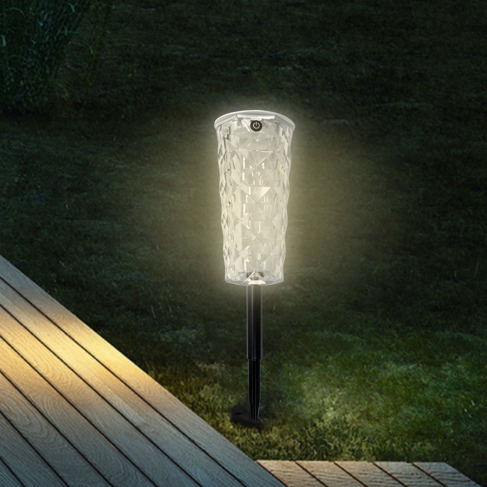 Solar Crystal Rose Garden Light