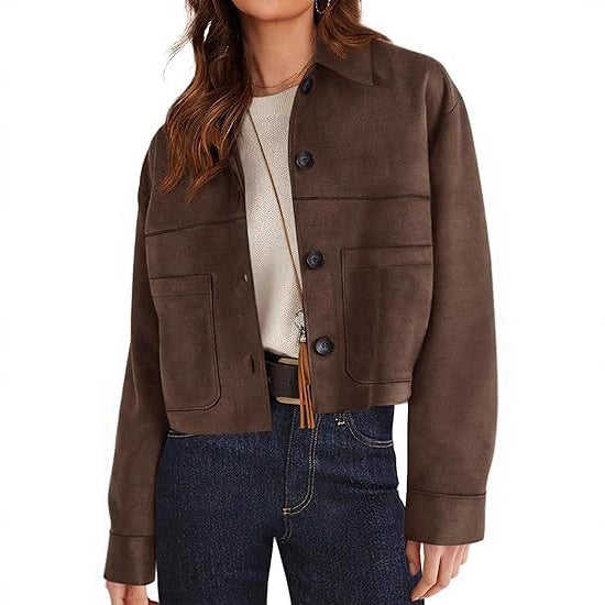 Faux Suede Short Jacket