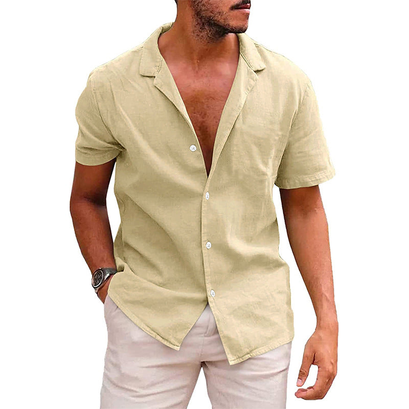Men's Linen-Cotton Beach Shirt