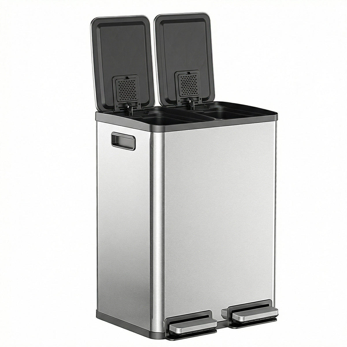 60-Liter Stainless Steel Trash Can