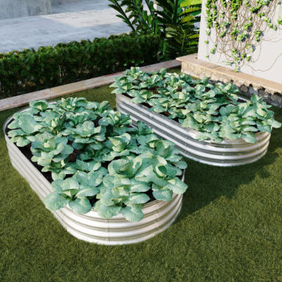 Galvanized Raised Garden Beds (2 pcs)