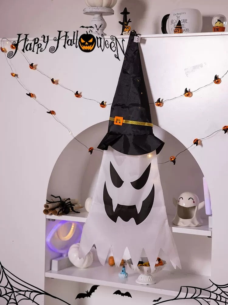 Glowing Ghost Wizard Hat Decor