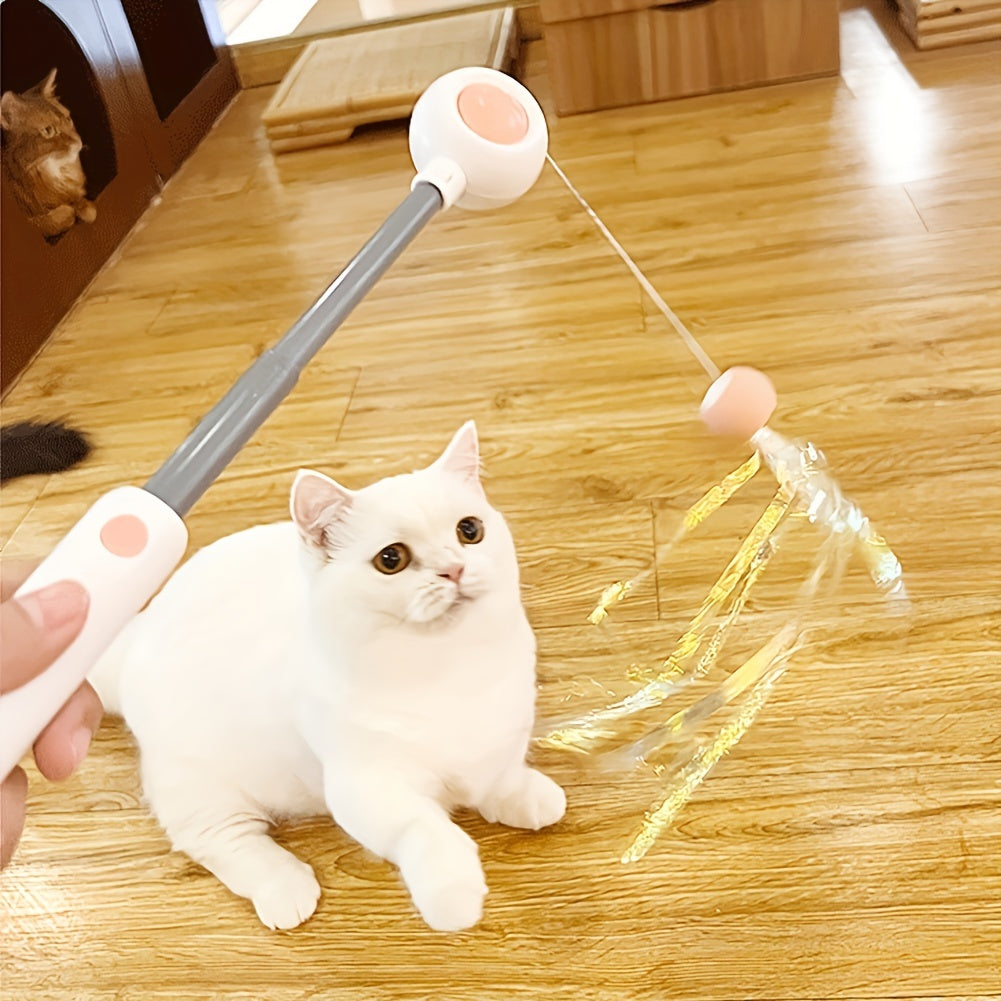 Retractable Cat Feather Wand