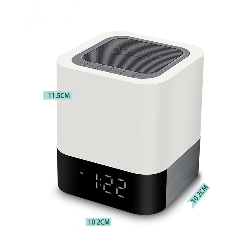 Bluetooth Speaker with Night Light & Clock