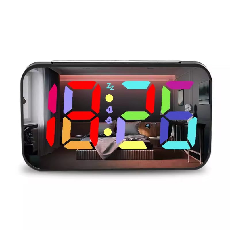 LED Mirror Table Clock
